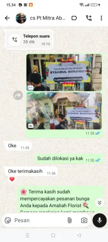 Testimonial Papan Bunga tanjungpinang