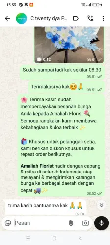 Testimonial Standing Flower tanjungpinang